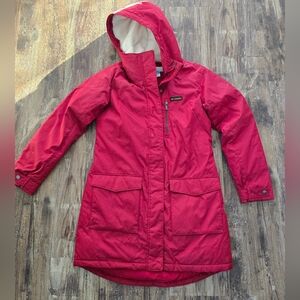 Columbia Suttle Mountain Long Omni-Heat Insulated Jacket Red Size Medium EUC